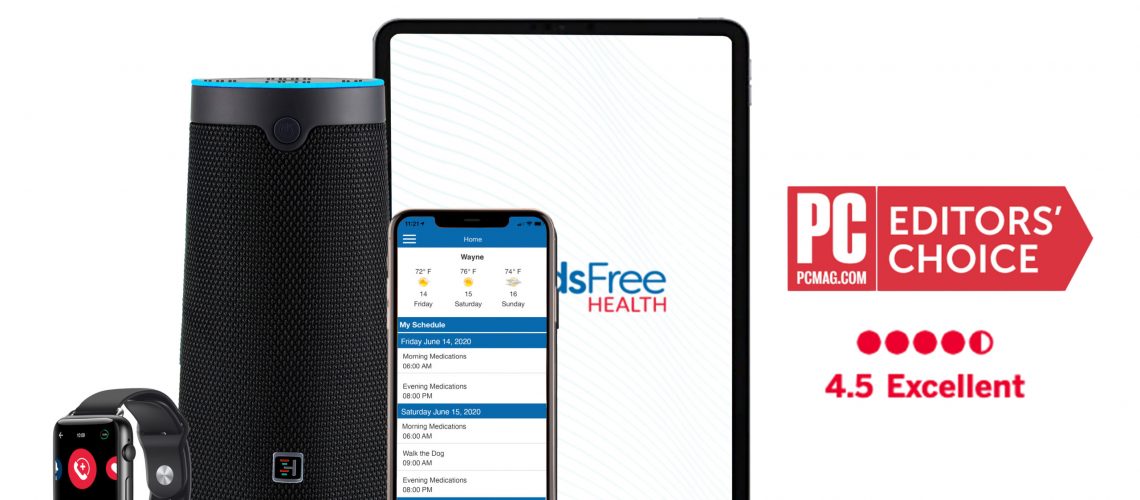HandsFree Health WellBe Medical Alert PLUS PC Mag Editors' Choice Winner