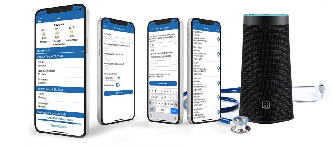 wellbe mobile app and smart speaker device